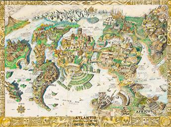 ALBERT LORENZ (1941 - 2023) Atlantis - Center of the Ancient World.                                                                              
